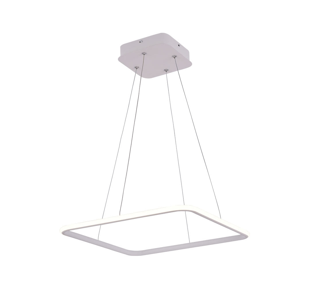 Simple Square LED Hanging Light WH 011A-C1-4S-1B-39