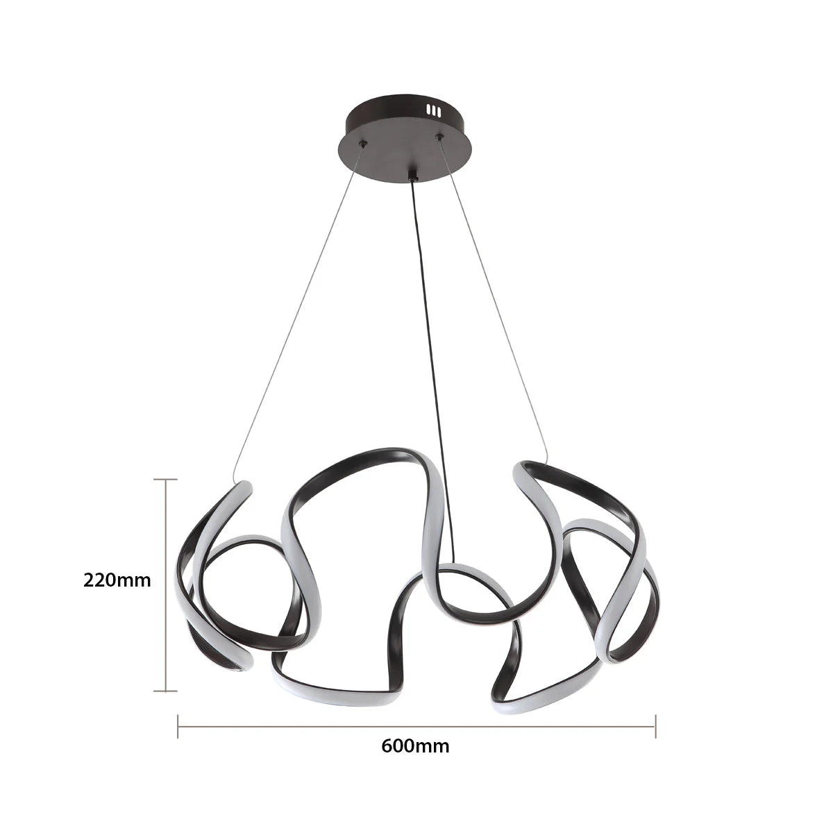Chandelier Light Ceiling LED 80 Watt Brown (WH 2024-04-BR-TC)
