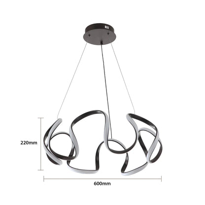 Chandelier Light Ceiling LED 80 Watt Brown (WH 2024-04-BR-TC)