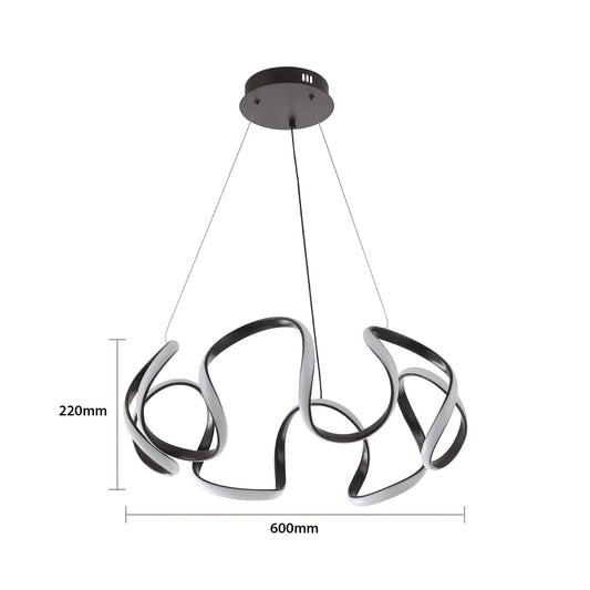 Chandelier Light Ceiling LED 80 Watt Brown (WH 2024-04-BR-TC)