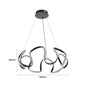 Chandelier Light Ceiling LED 80 Watt Brown (WH 2024-04-BR-TC)