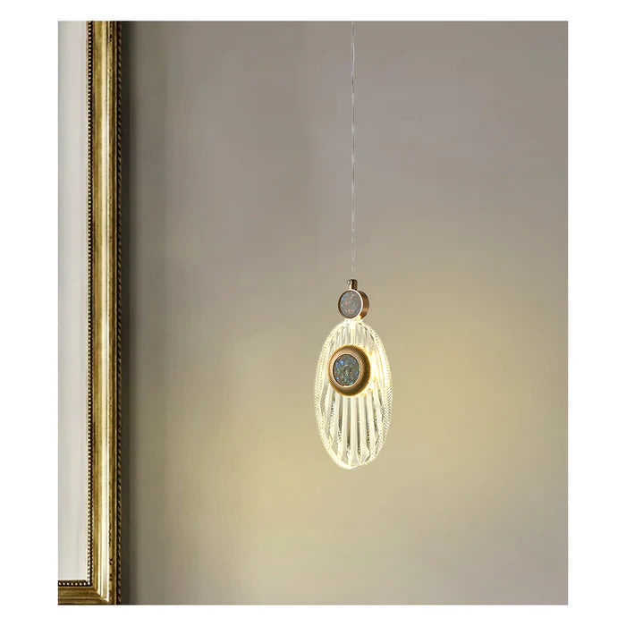 Artistic Single Pendant Light with Crystal Detailing (WH 2024-05-07-TC)