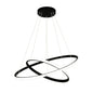 Black Twin-Ring Pendant Light 3-Colour Change (WH 2024-01-BK-TC)