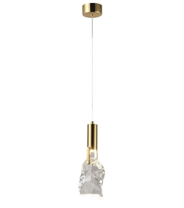 Modern Crystal Pendant Light Gold LED Fixture for Stylish Interiors