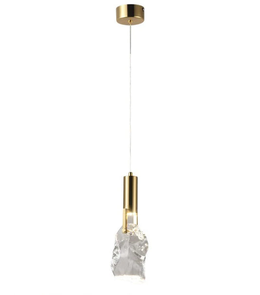 Modern Crystal Pendant Light Gold LED Fixture for Stylish Interiors