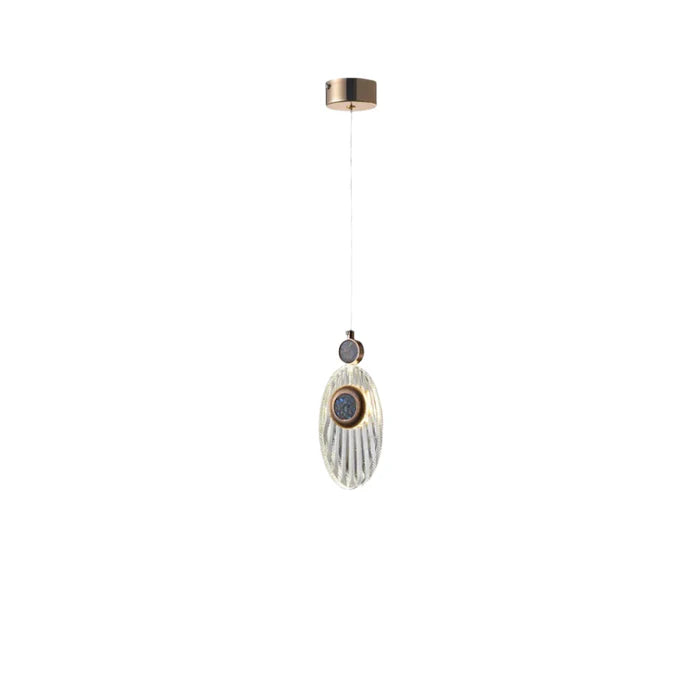 Artistic Single Pendant Light with Crystal Detailing