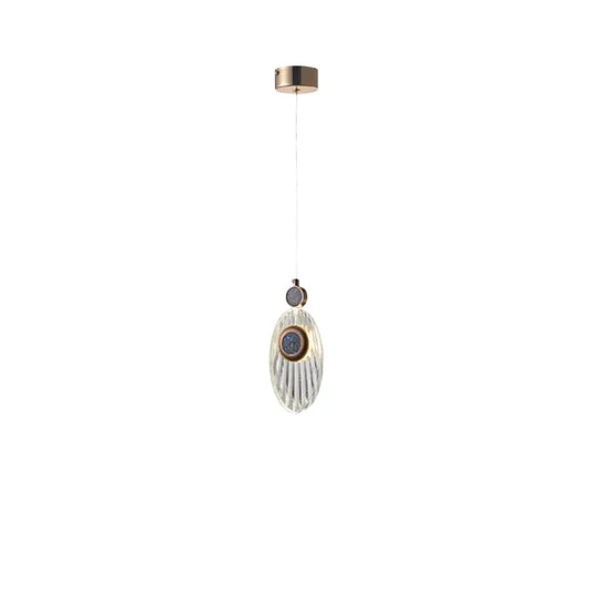 Artistic Single Pendant Light with Crystal Detailing