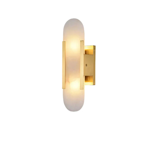 Luxury Marble Wall Lamp with Gold Frame