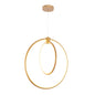 Golden Double-Ring LED Pendant Light – 55W, Color-Changing (WH 2502-GO-TC)