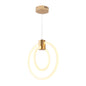 Golden Ring Pendant with Compact Twin Circles – 35W LED (WH 2503-GO-TC)