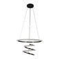 Black Spiral LED Pendant Light with Crystal Glow Finish (WH 25CL-10-BK-TC)