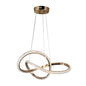 Golden Crystal Twist Pendant Light – 50W LED (WH 25CL-11-GO-TC)
