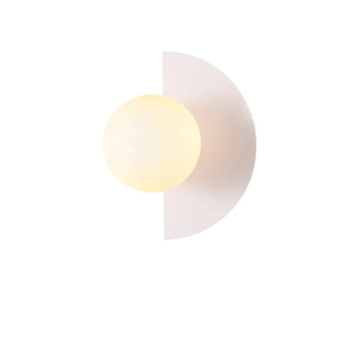 Modern Half-Moon Wall Lamp with Frosted Globe