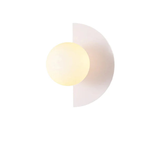 Modern Half-Moon Wall Lamp with Frosted Globe