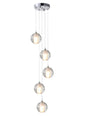 Modern Crystal Globe Pendant Chandelier with Chrome Finish