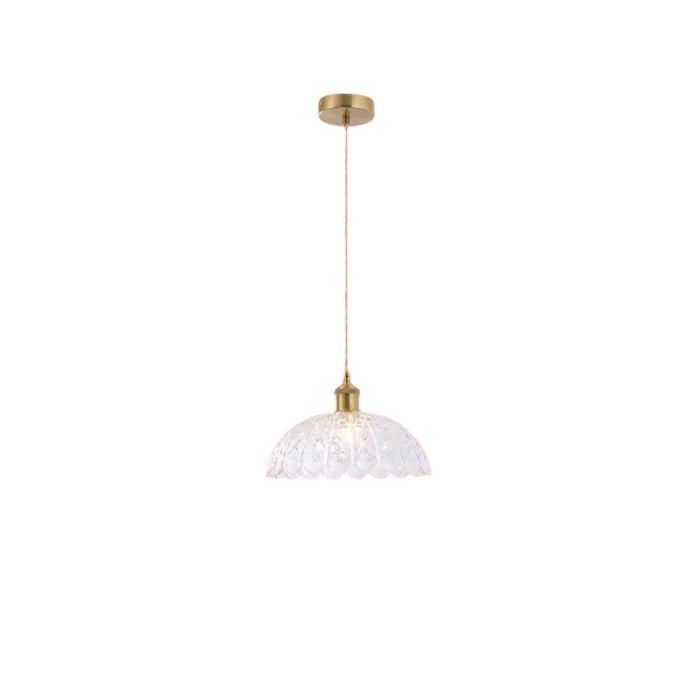 Vintage Clear Glass Pendant Lamp – Decorative E27 Hanging Light