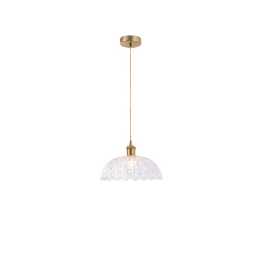 Vintage Clear Glass Pendant Lamp – Decorative E27 Hanging Light