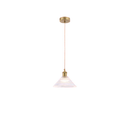 Vintage Brass Pendant Light 1*E27 (PL 2024-08-GL-CL)