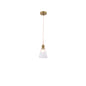 Cone Crystal Glass Pendant Light with Brass Accent