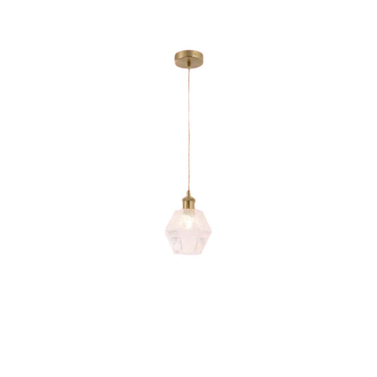 Diamond-Cut Glass Pendant Light 1*E27