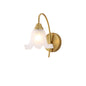 Elegant Gold Wall Light with Frosted Glass Shade