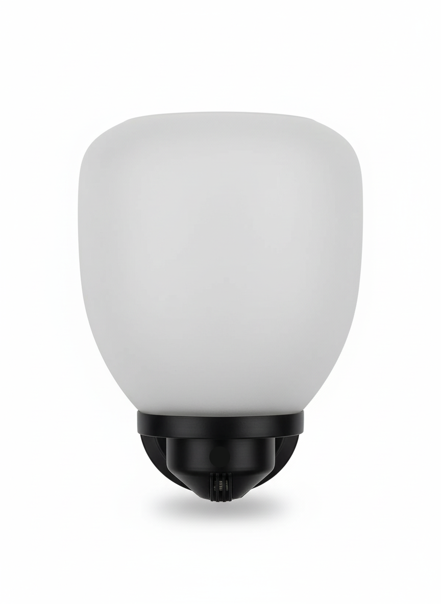 White Tinted Glass Wall Light (TG MONN-25-10-3B)