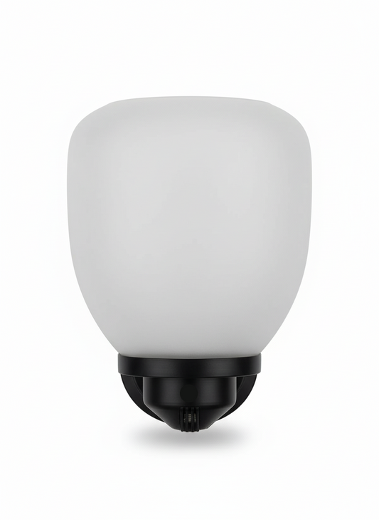 White Tinted Glass Wall Light (TG MONN-25-10-3B)